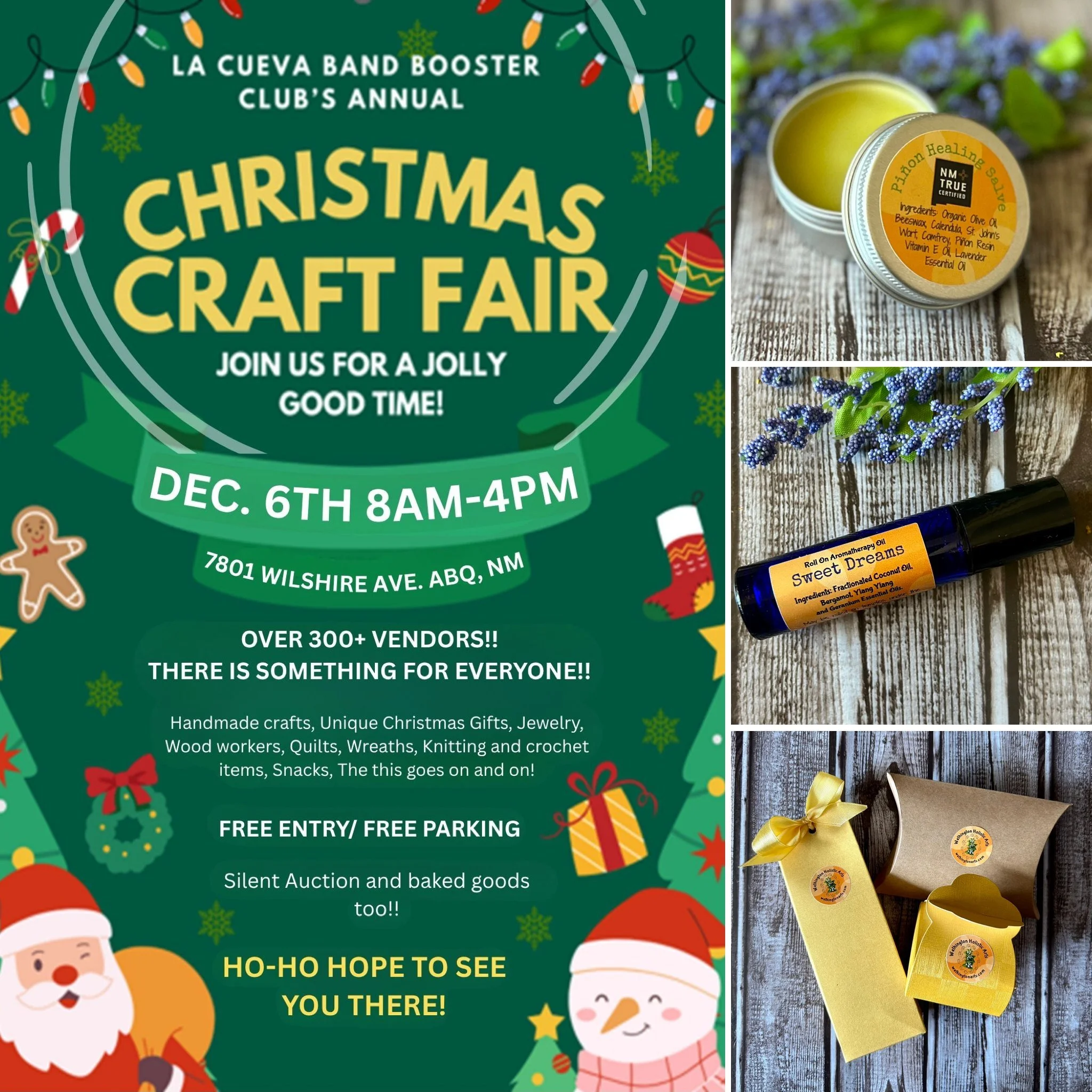 Join us tomorrow at the La Cueva Christmas Craft Fair!

#ABQcraftfair #ABQtodo #SupportLocalABQ #wethingtonholisticarts
