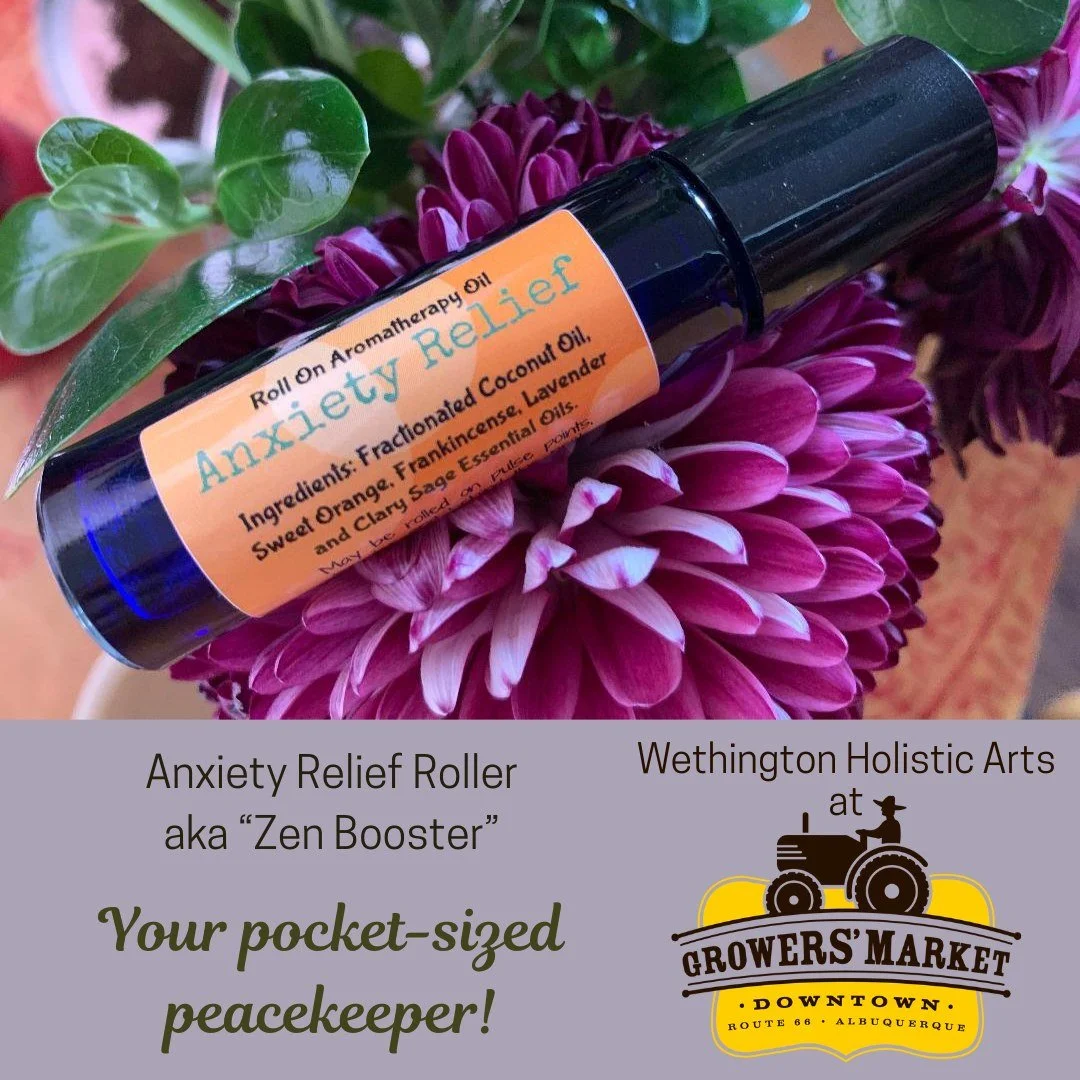 Need a moment of calm in the chaos? Meet your new pocket-sized peacekeeper: our Zen Booster aromatherapy roller. 

This blend of mind-clearing, heart-centering essential oils is designed to help you:
~ Release tension
~ Quiet the mental chatter
~ Fee