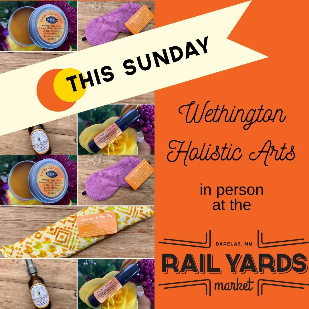 🌞 Sundays are for the Railyards Market! 
Come stroll the market, support local makers, and stop by our booth for handcrafted herbal and aromatherapy favorites 

#ABQRailyardsMarket #Albuquerque #SupportLocalABQ #RailyardsABQ #wethingtonholisticarts