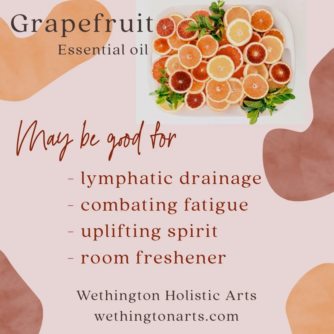 🌸 Getting to Know Your Essential Oils 🌸
This week's featured oil: Grapefruit 🍊✨

Bright, fresh, and full of sunshine, grapefruit essential oil is cherished in aromatherapy for its uplifting, energizing aroma. It's often used to help brighten the m
