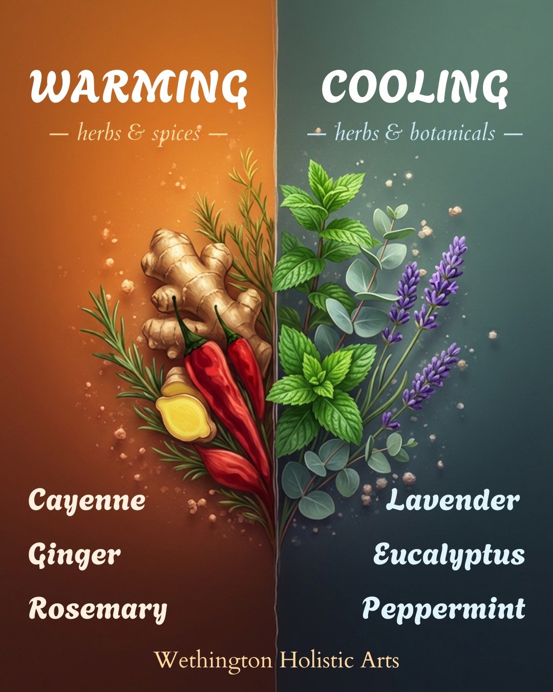 🔥 Warming or 🧊 Cooling? When it comes to botanical self-care, does it matter?

When we're dealing with everyday aches, sore muscles, tension, or discomfort, we often reach for something that simply feels good. But did you know that different herbs 