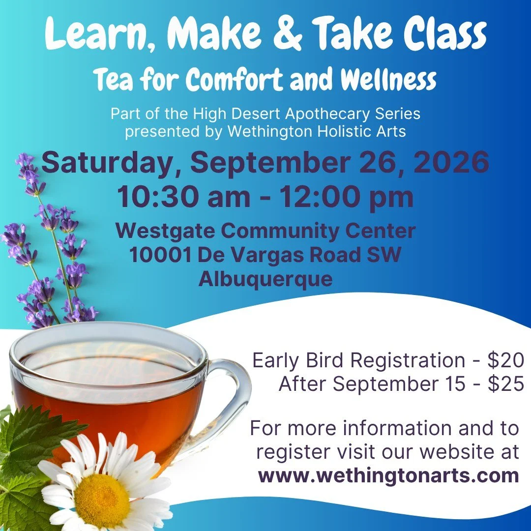 What if your next cup of tea could be more than just a beverage?

Join us September 26th for Tea for Comfort &amp; Wellness, our next Learn, Make &amp; Take workshop!
We'll explore the wonderful world of herbs, discover how different botanicals have 