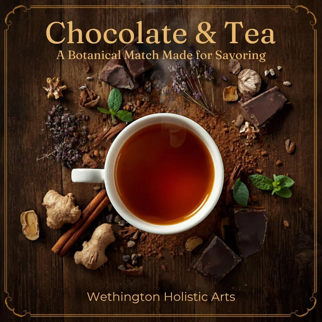 Happy International Chocolate Day! Today we're taking chocolate in a slightly different direction&mdash;straight into the teacup.

Chocolate and herbs may seem like an unexpected pairing, but think about some of the flavors that naturally complement 