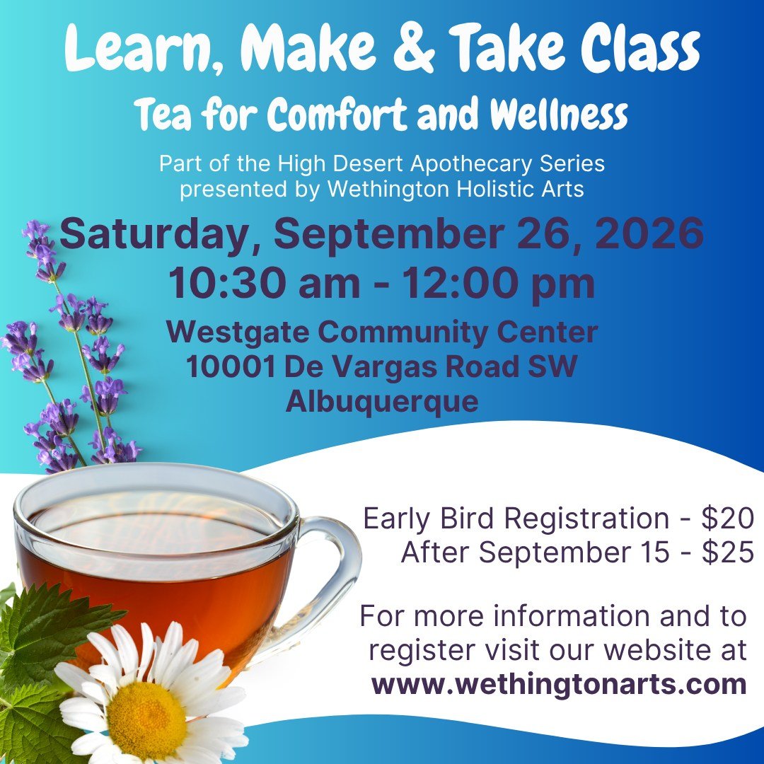 🌿 A Few Spaces Still Available! 🌿
Join me next weekend for Tea for Comfort &amp; Wellness &mdash; a hands-on Learn, Make &amp; Take workshop where we&rsquo;ll explore a selection of herbs and learn how to combine them into a balanced, flavorful loo