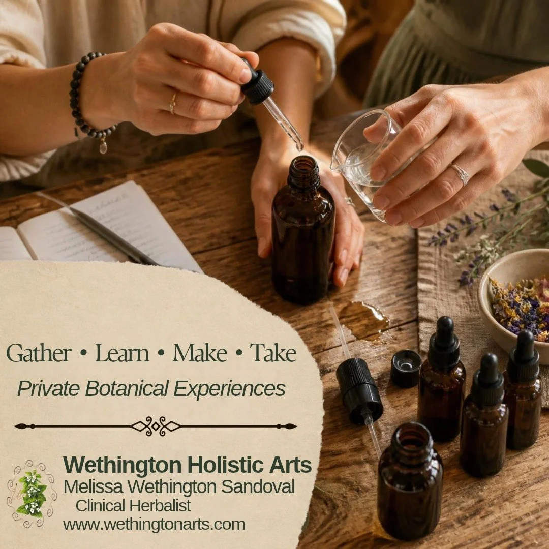 🌿 Gather &bull; Learn &bull; Make &bull; Take 🌿
You've probably seen me share my Learn, Make &amp; Take workshops here over the past couple of years&mdash;gathering around a table with herbs, botanicals, essential oils, and plenty of creativity.
Bu