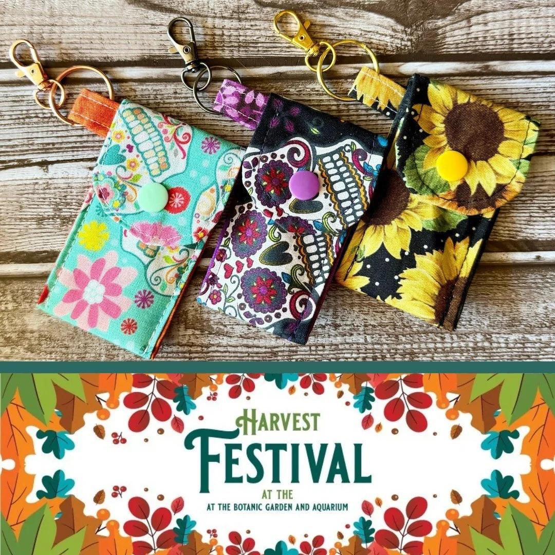 🍂🧵 A Little Handmade Treasure for Your Lip Balm 
No two are alike&mdash;and that's part of the fun! 

Our handcrafted lip balm holders are made using colorful fabric and quilting remnants that might otherwise end up in the landfill. Instead, we've 