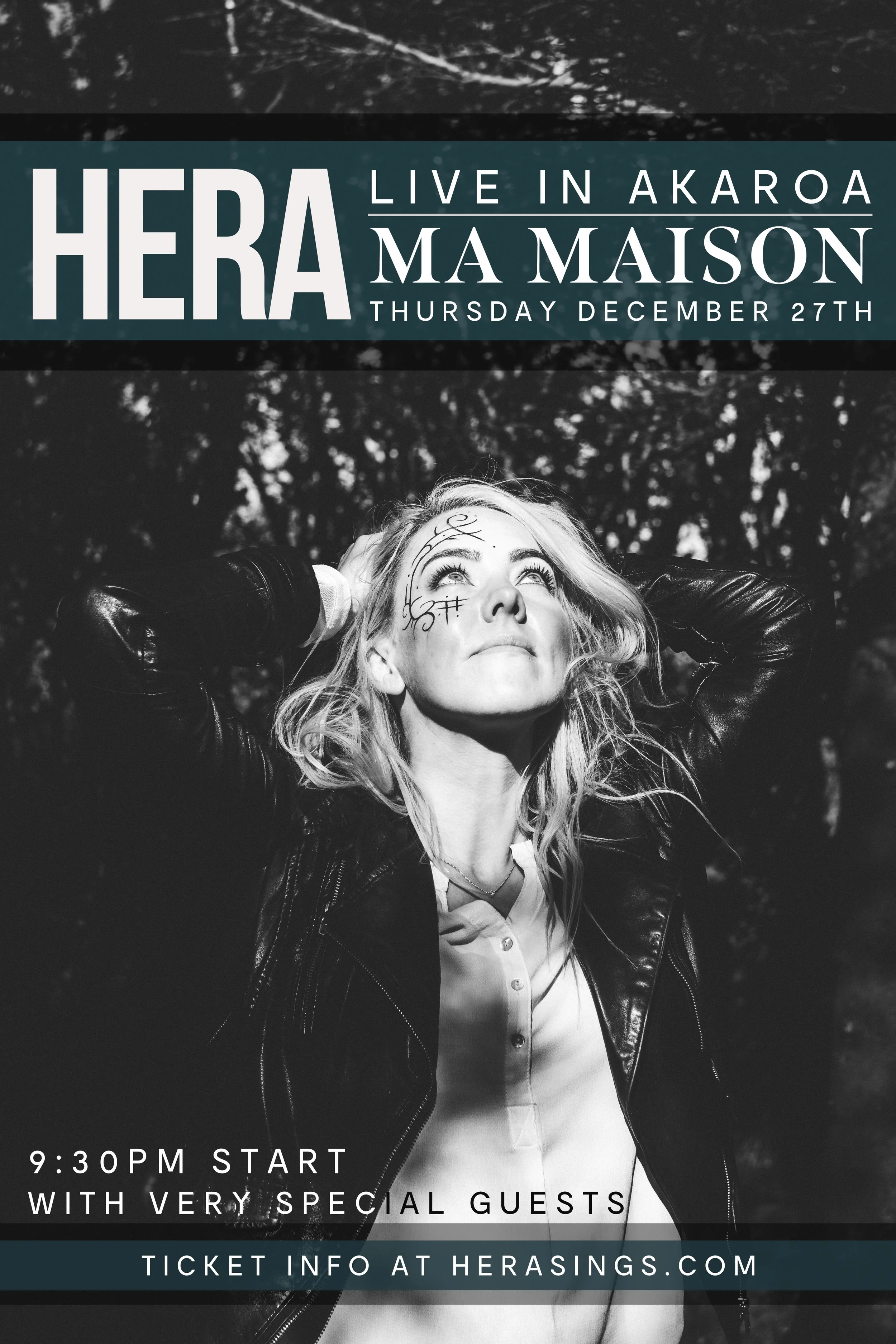Fresh from recording in Iceland, Hera will perform a one-off concert at Akaroa's one and only Ma Maison restaurant. 9.30pm start, with very special guests.. Tickets are limited due to venue size - Pre-sales available here - https://herasings.bandcamp.com Icelandic born, New Zealand based singer-songwriter Hera, has toured the globe for many years playing and touring in Italy, Holland, Greenland, England, Scotland, Wales, Denmark, the United states at the SXSW music festival, the famous Glastonbury festival in the UK and of course Iceland and New Zealand to name a few. She has a gold record in Iceland, and was named 'best female artist' at the Icelandic music awards in 2003, and her song 'Makebelieve' was a finalist in the USA songwriting competition. Her music is noticeably unique and has been influenced strongly by dual emotional investment in both of her cultures. Effortlessly blending foreign sounds and language with our familiar version of folk and acoustic pop, she will take you on a journey of discovery upon which you will hear a refreshing take on what an acoustic singer-songwriter can achieve. French for 'My House' Ma Maison provides an intimate setting and stunning views over Akaroa harbour.