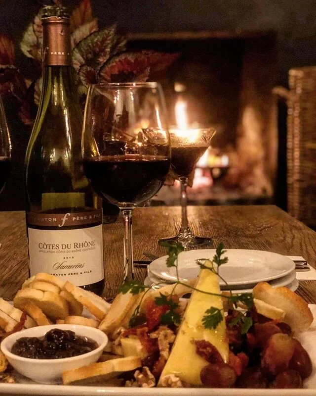 Cotes du Rhones and a cheese board #MaMaison #Akaroa #fireplace #cotesdurhone #cheese #winterwarmers