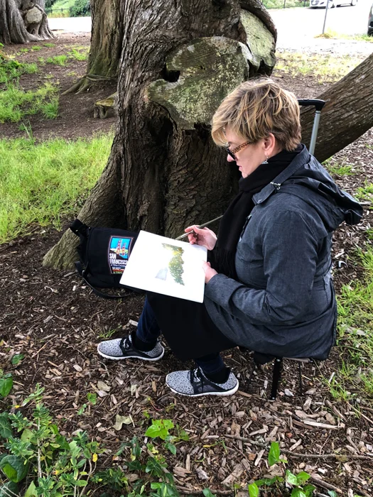 Trying to Stay Warm Next to a Tree