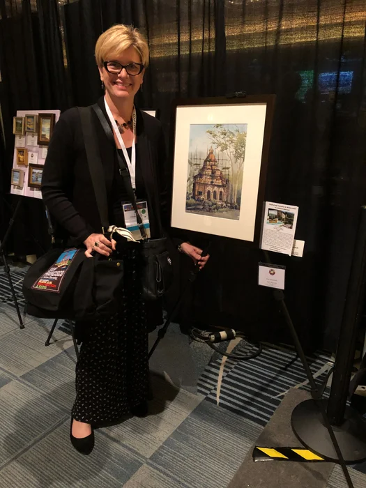Displaying One of My Plein Air Paintings at the Convention