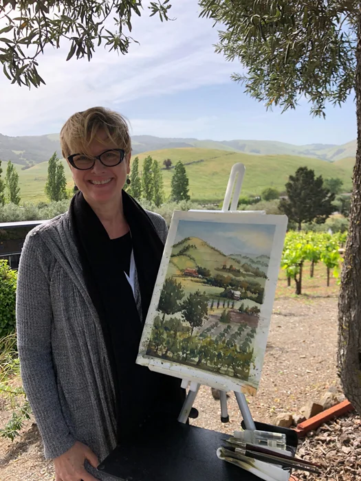 Painting at Viansa Winery, photo credit Carolyn (Martinez) Romer