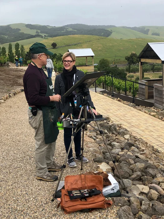 Chatting with Stewart White at the Viansa Winery