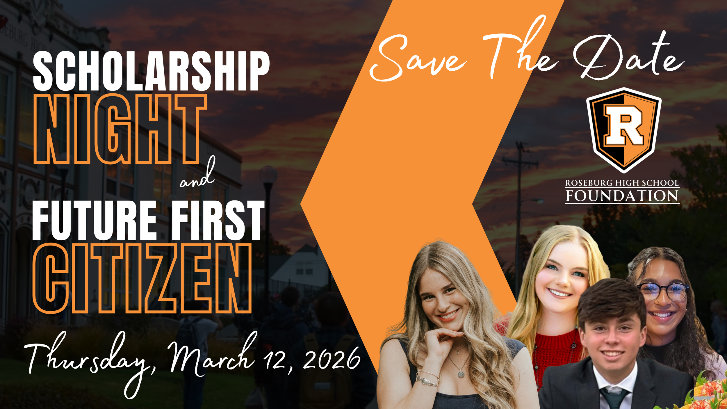RHS Foundation's Scholarship and Future First Citizen Awards Night is set for Thursday, March 12, 2026 at the RHS Rose Theater