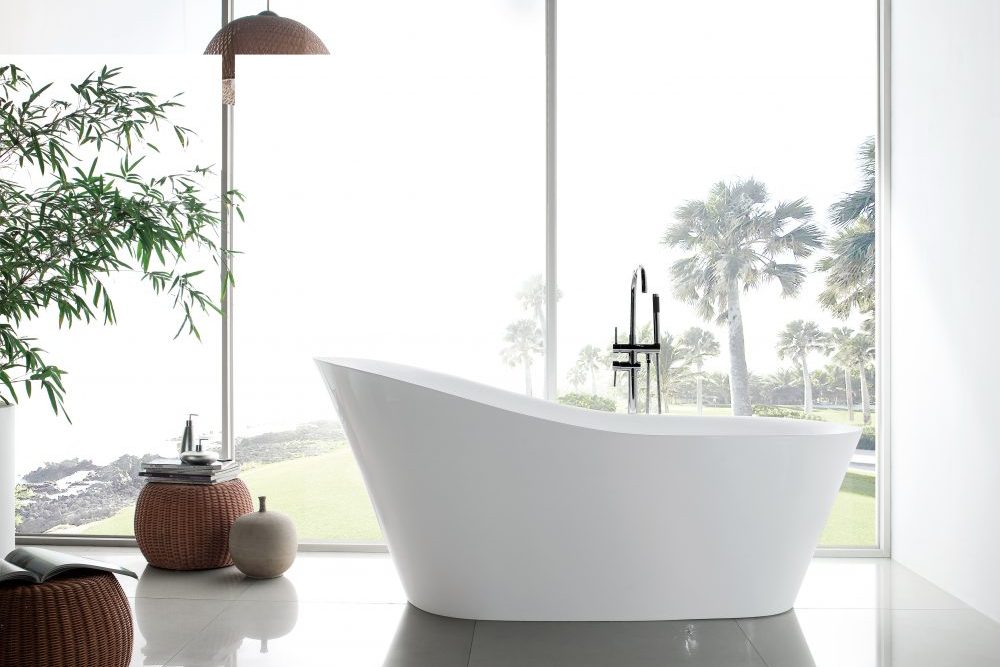 Ibiza Acrylic Freestanding Oval Infusion™ Microbubble Therapy Bathtub