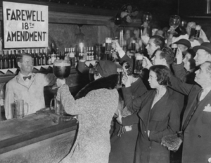 Celebration of the adoption of the 18th Constitutional amendment in New York, 1932