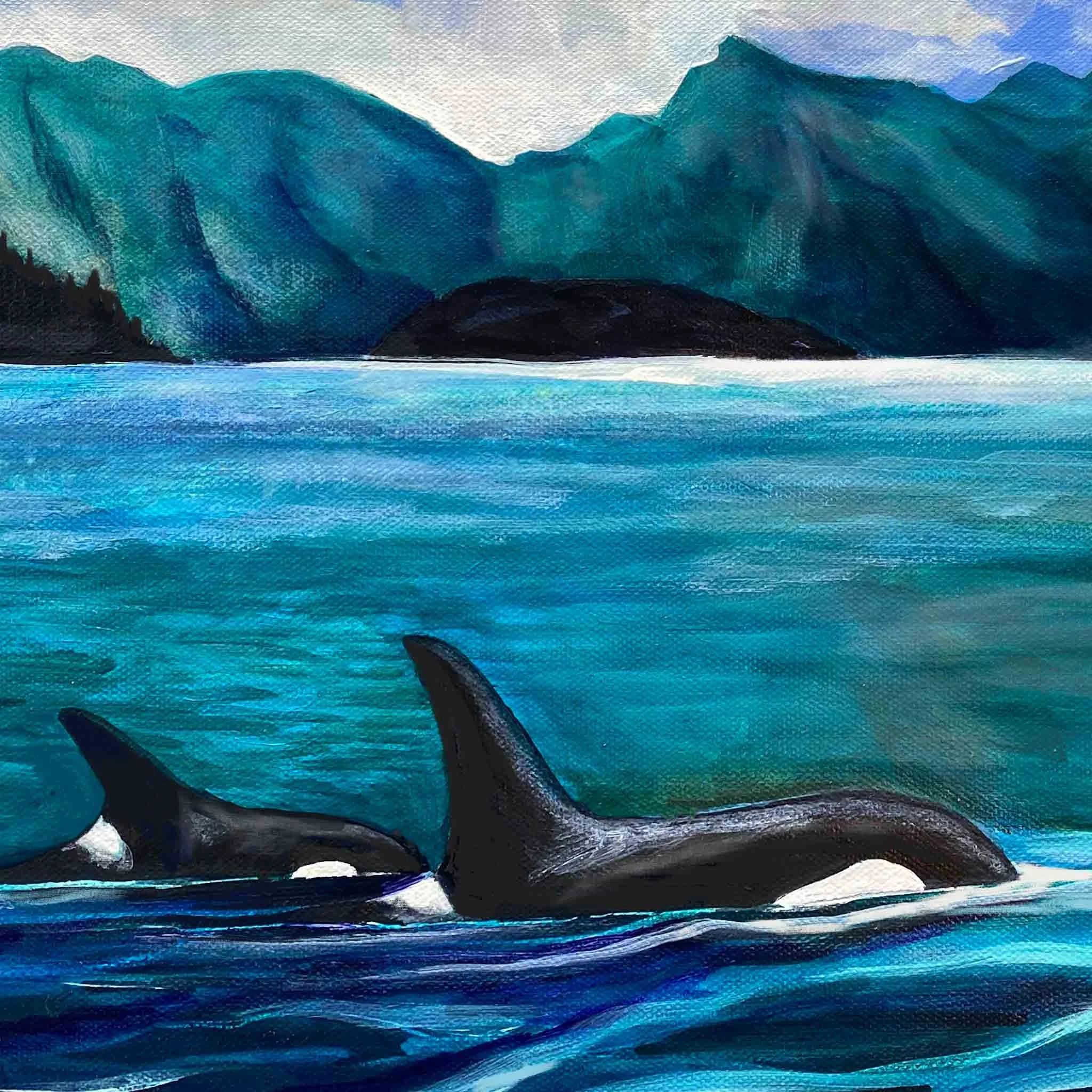 Orca Painting Abstract