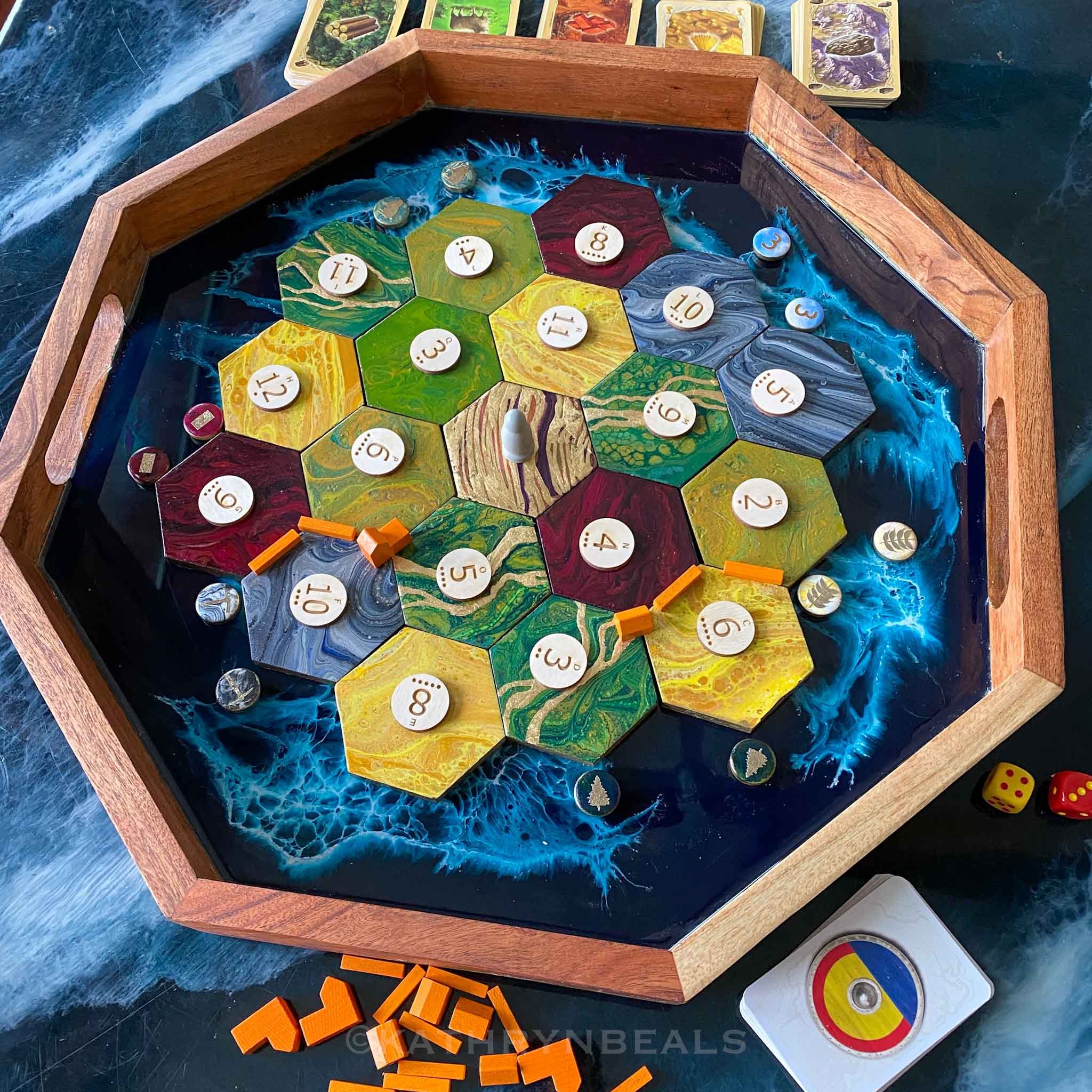 Catan Tile Set with Hexagonal Board — Kathryn Beals