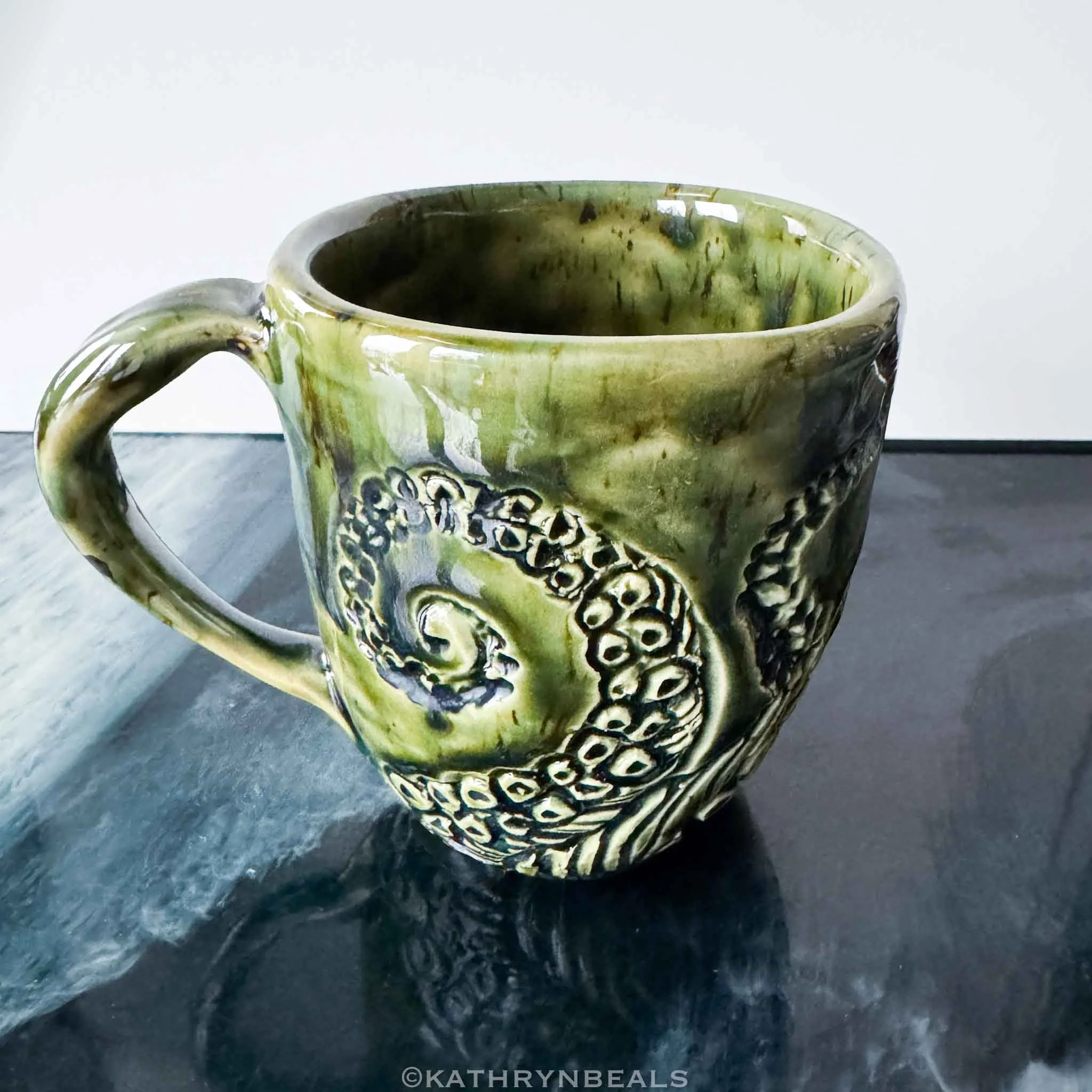 Green Octopus Mug