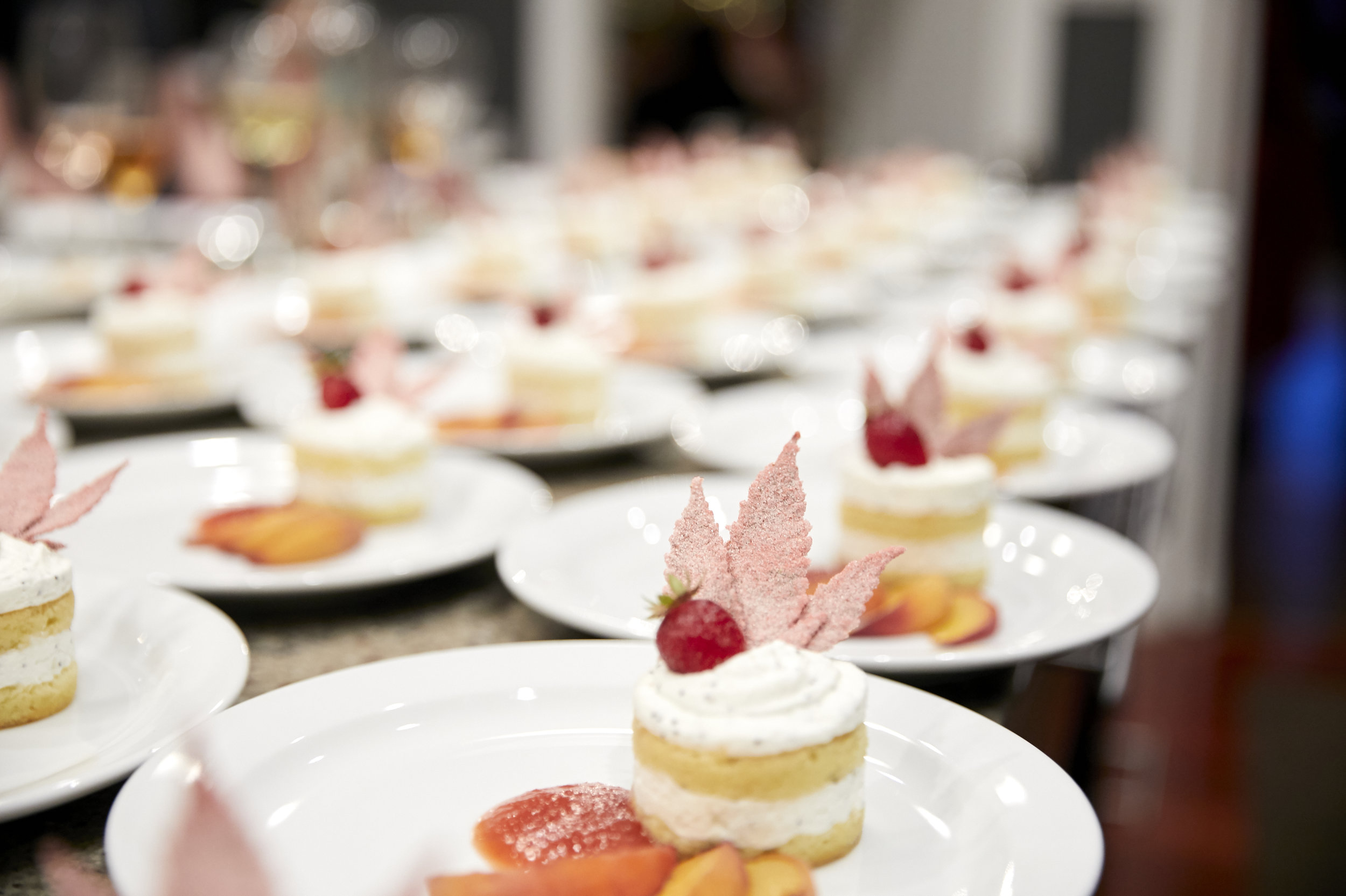 Almond Olive Oil Cake with Candied Canna Leaf paired with Anselmi i Capitelli dessert wine served at The Herb Somm's Thurday Infused event photo credit Tyler Arneson.jpg