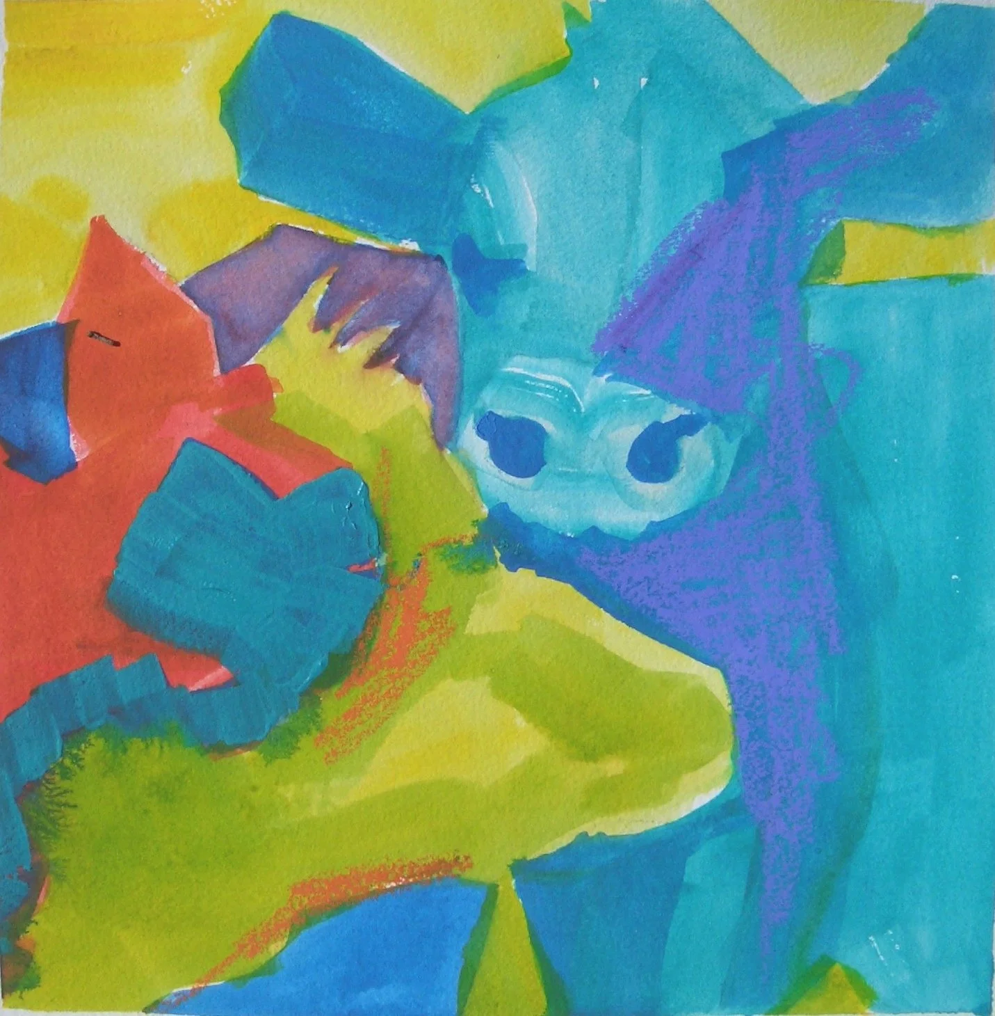 RuthMP - Cattle in Conversation No. 3, wc, 9x9.JPG