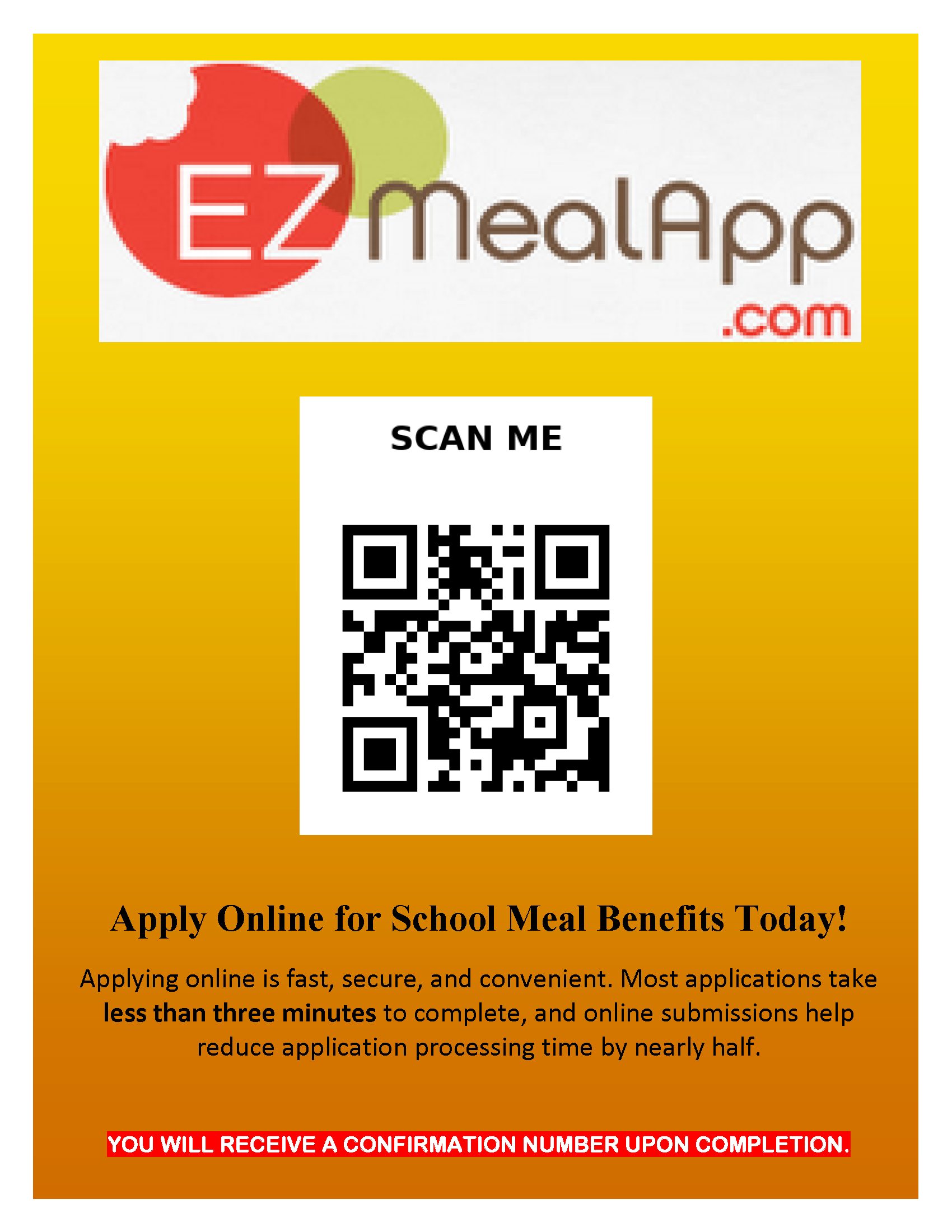 EZ Meal App flier