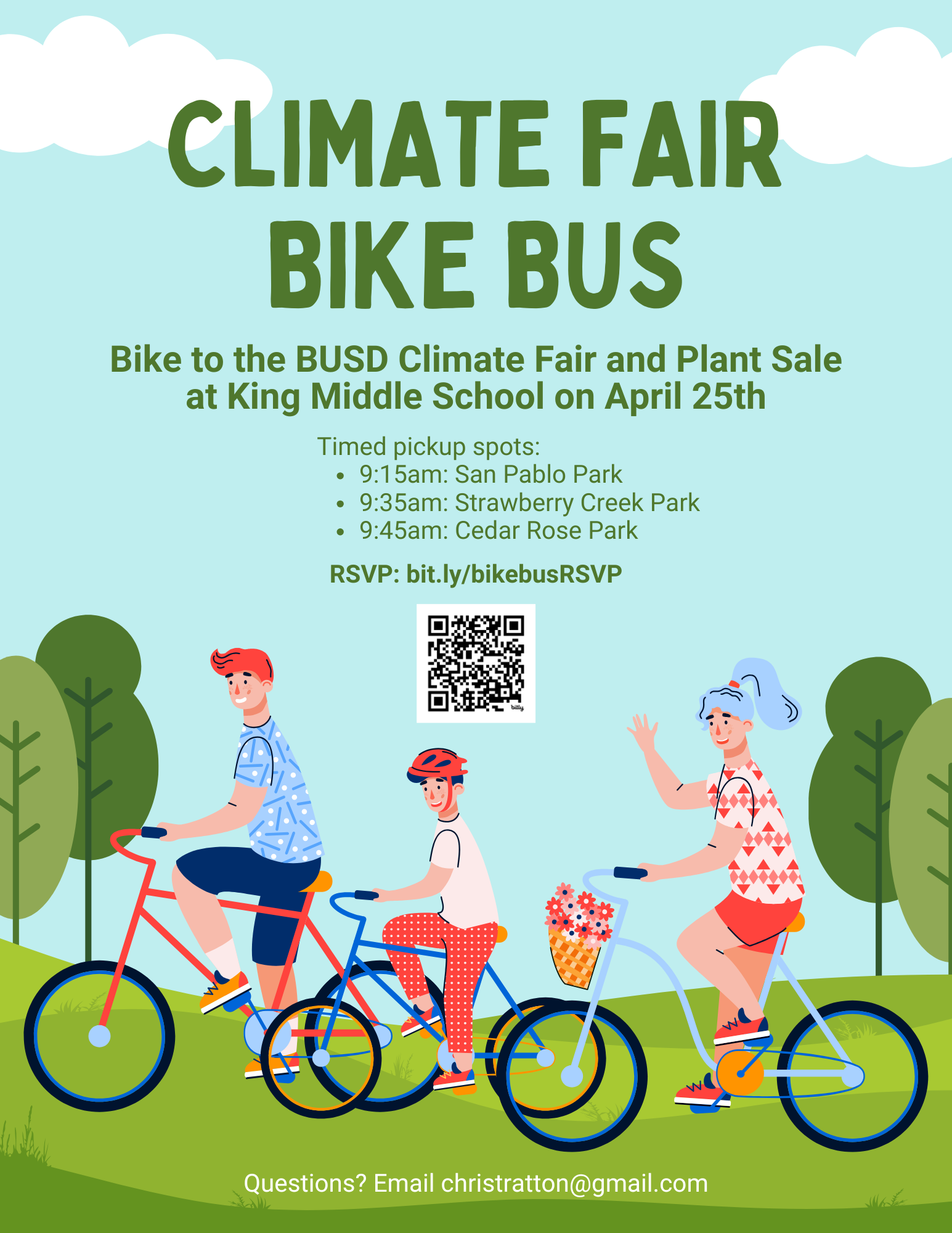 poster of climate fair bike bus