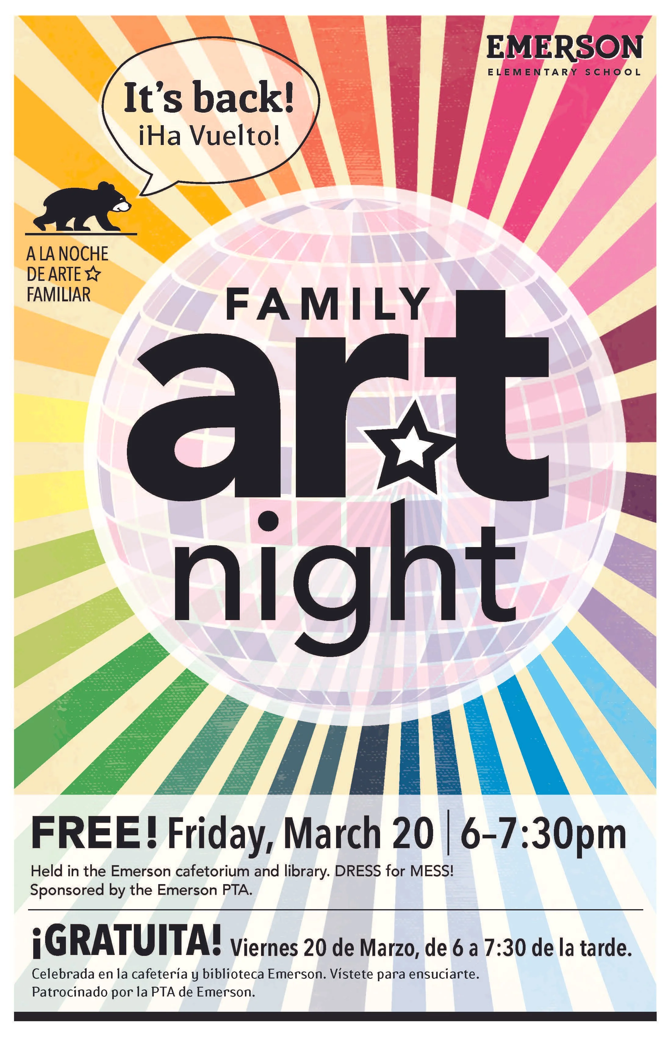 Family art night poster