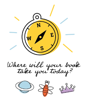 a compass, a globe, a bee and crown