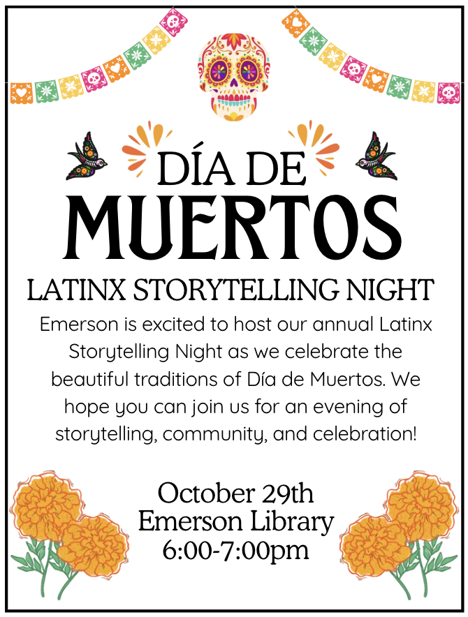 Latinx storytelling night flyer