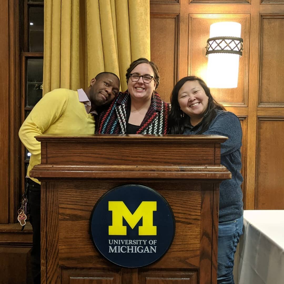 Rackham Candidacy Ceremony with @pontificatingphd and @chetrick. Working to remember to celebrate accomplishments! We did it!