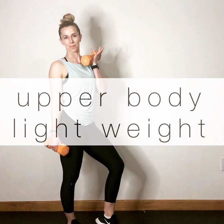 Only have light weights at home? Here&rsquo;s a low impact workout for you. Light weights build muscular endurance, can allow a larger range of motion and offers variation in your routine. 

Bicep curl - cross body curl 
* Slight bend in the knee, co