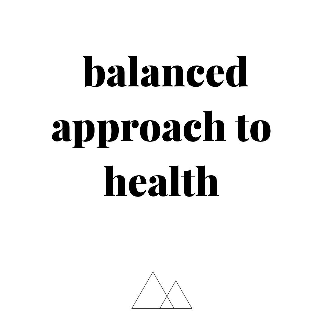 balanced health.... that means body and mind! What does balanced health look like? 
- 🏃&zwj;♀️Movement: fitting in movement you enjoy, to sweat &amp; de-stress, not stressing about size or having to exercise 
- 🥦 Nourishment: eating food that nouri