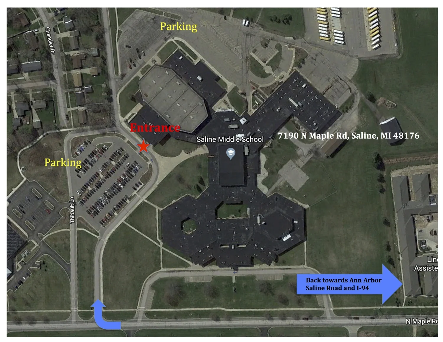 SALINE MIDDLE SCHOOL MAP