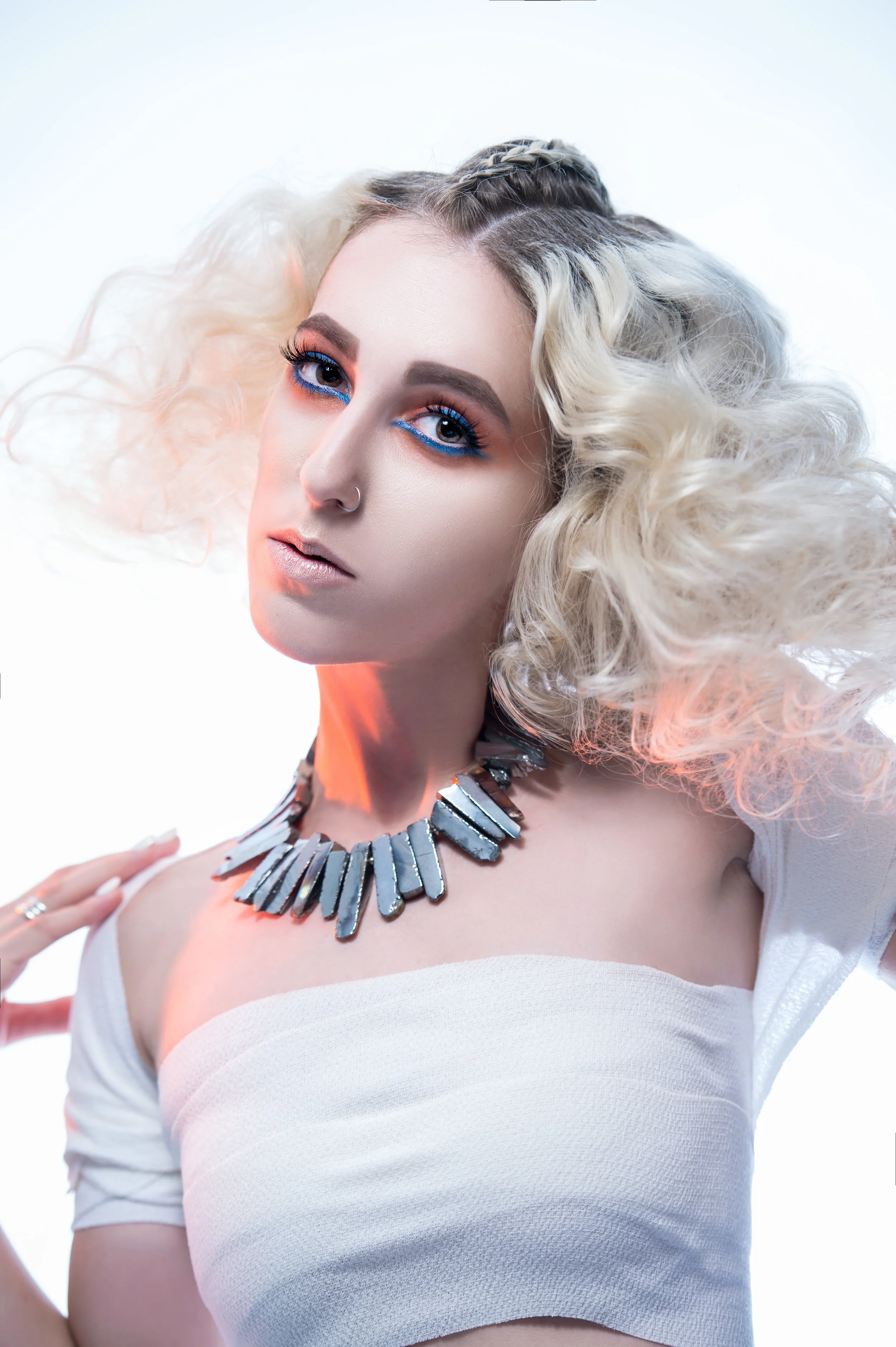 Kenneth Jay Lane the Denari Necklace // Custom gauze top by stylist.