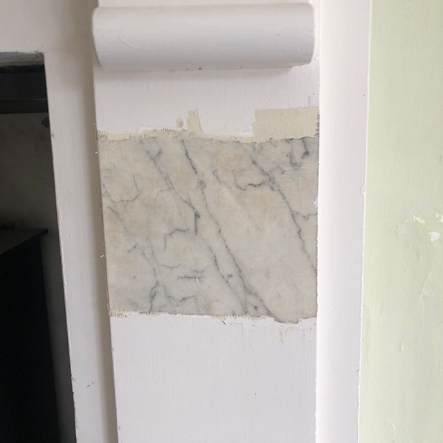 This is why we love our job! Whilst working on our current restoration project, we began to look closer at the drawing room fireplace. The owners had no idea until now that it was actually Carera Italian marble. We’ve, completely stripped back a 100 years worth of paint to uncover this beauty. It’s now been fully cleaned and polished to its original condition.