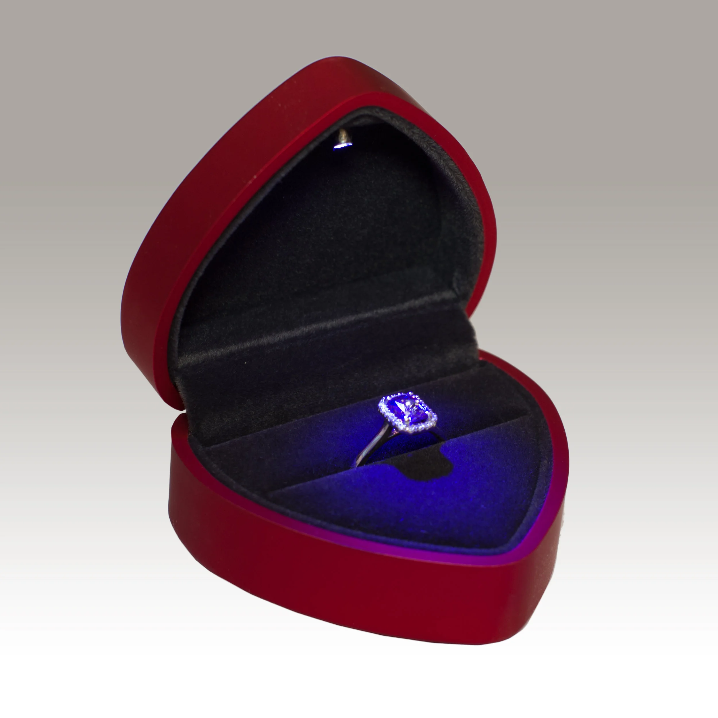 Red Heart LED Ring Box