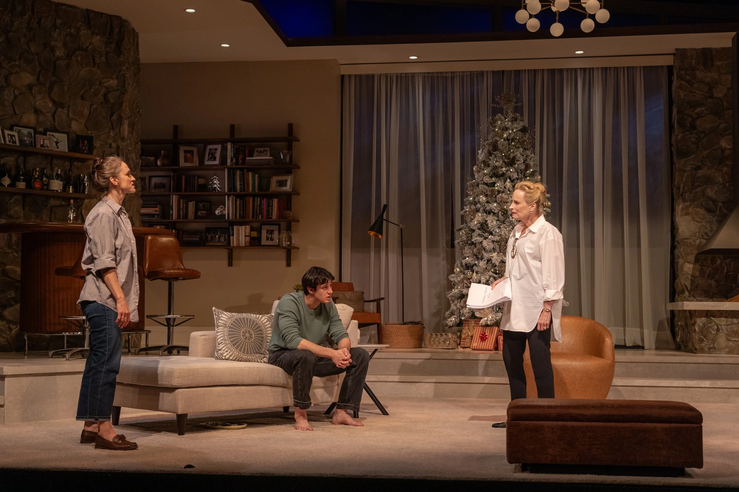 Elizabeth Stahlmann, Jeremy Gill, and Laila Robins in Other Desert Cities directed by Robert Egan. Photo by Joey Moro (2025).jpg