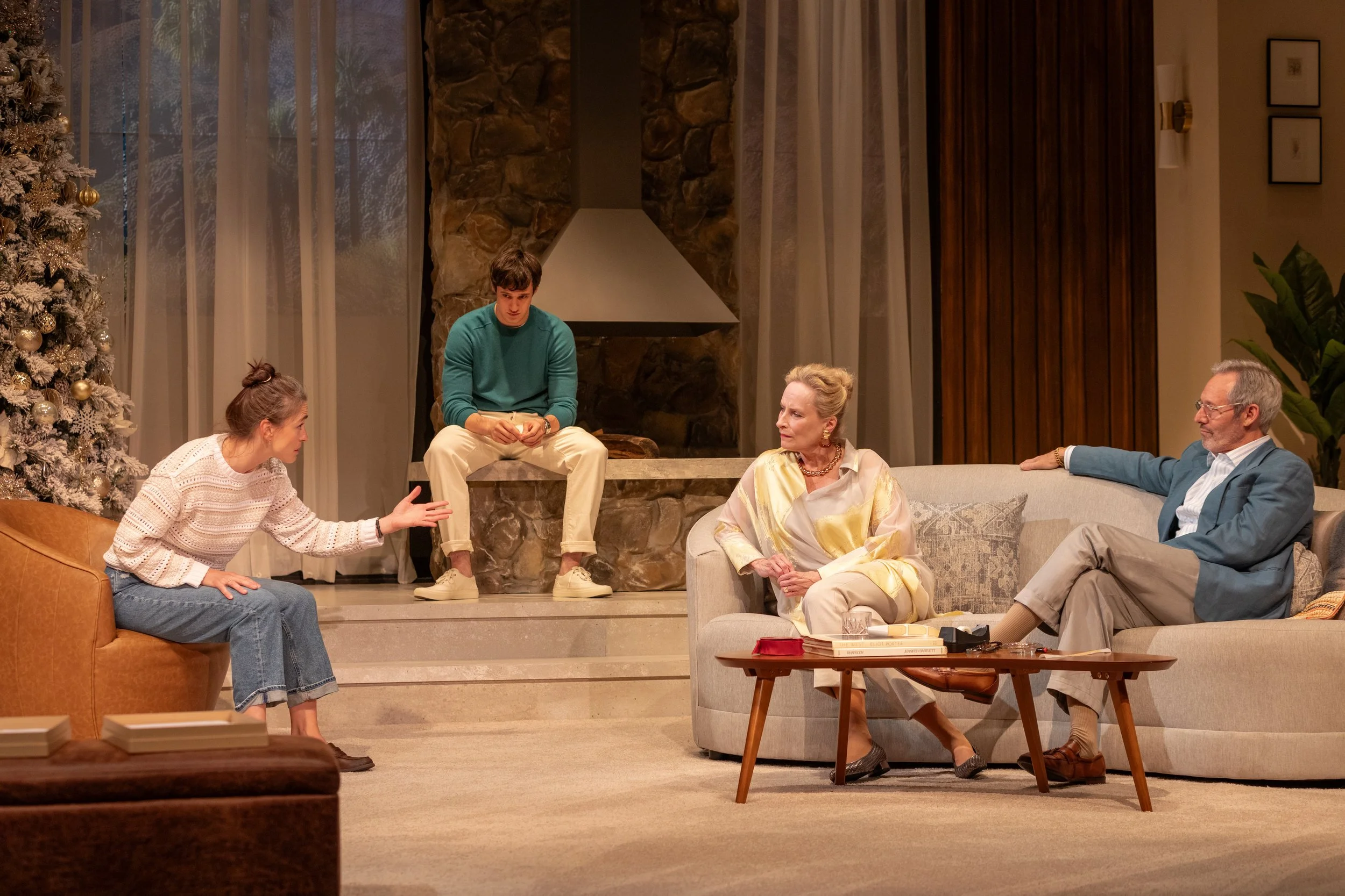 Elizabeth Stahlmann, Jeremy Gill, Laila Robins, and Michel Gill in Other Desert Cities directed by Robert Egan. Photo by Joey Moro (2025).jpg