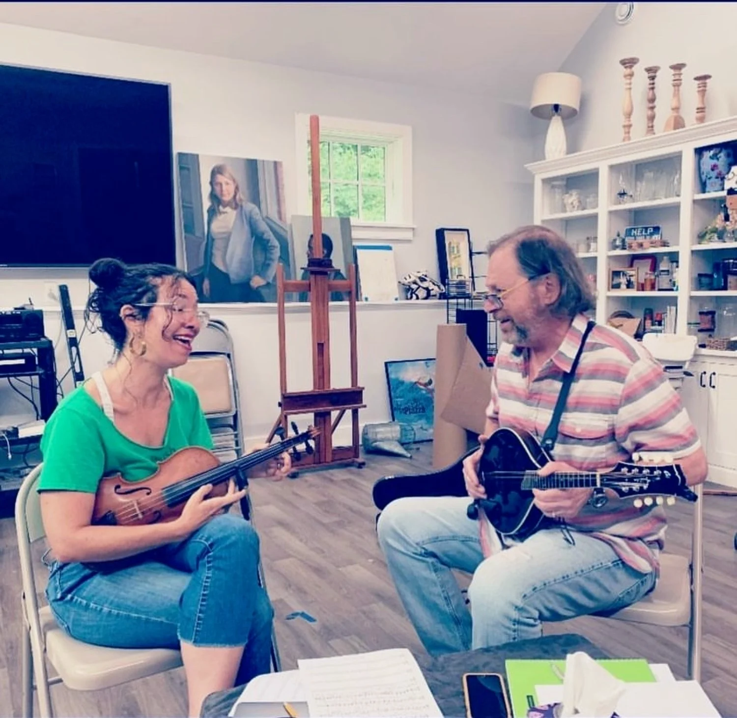 Sarah Gancher and Jess Lynn rehearsing Eugene Onegin in Dorset, VT (2022) (1).jpg