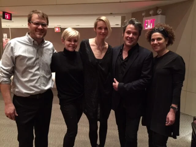 Moderator and teacher Joshua Williams, guest, Model and fashion designer Betina Holte, Gilles Montezin and guest