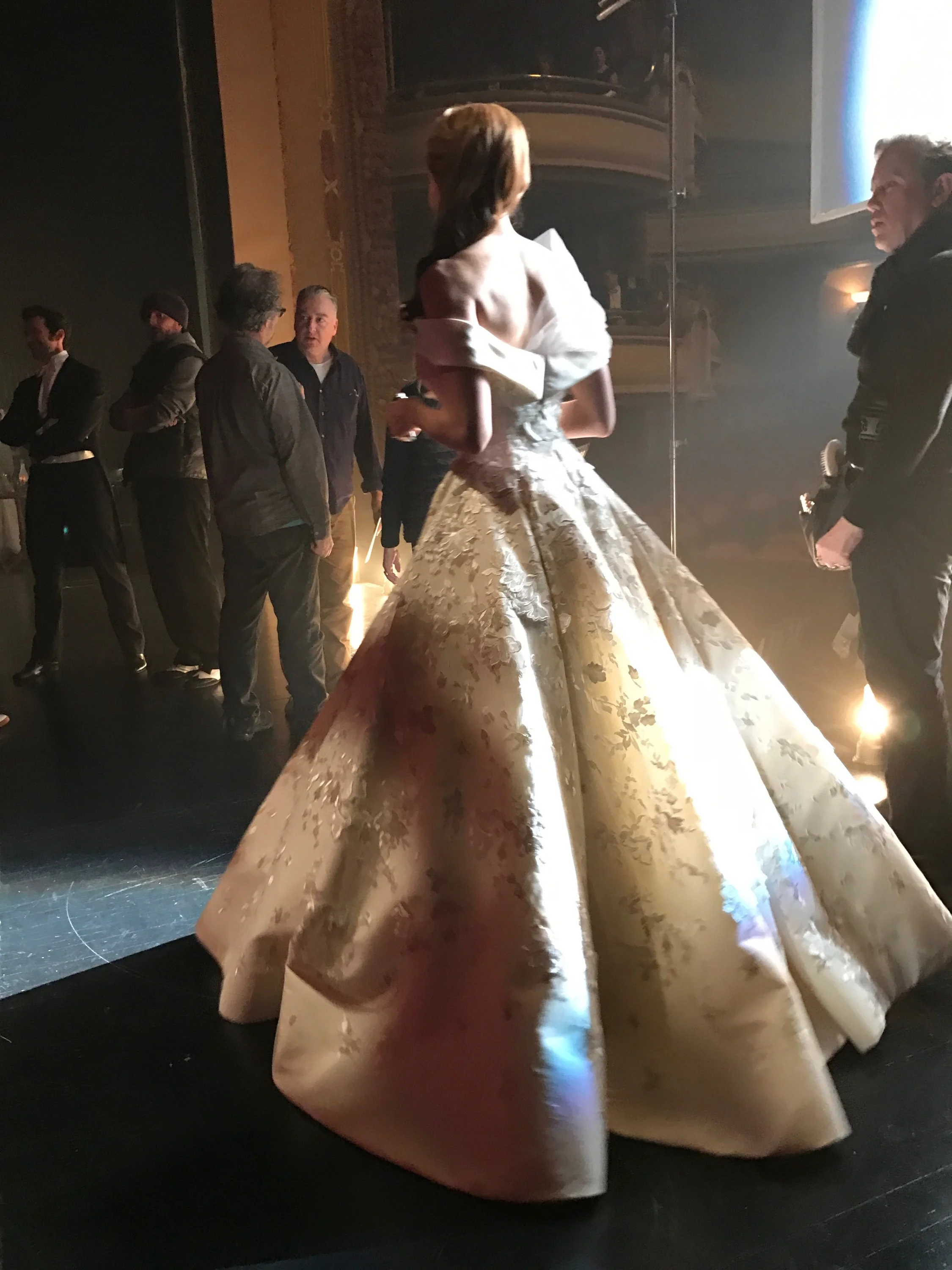  The dress had a very nice slant at the hem,elongating the silhouette. That light is magical!&nbsp; 