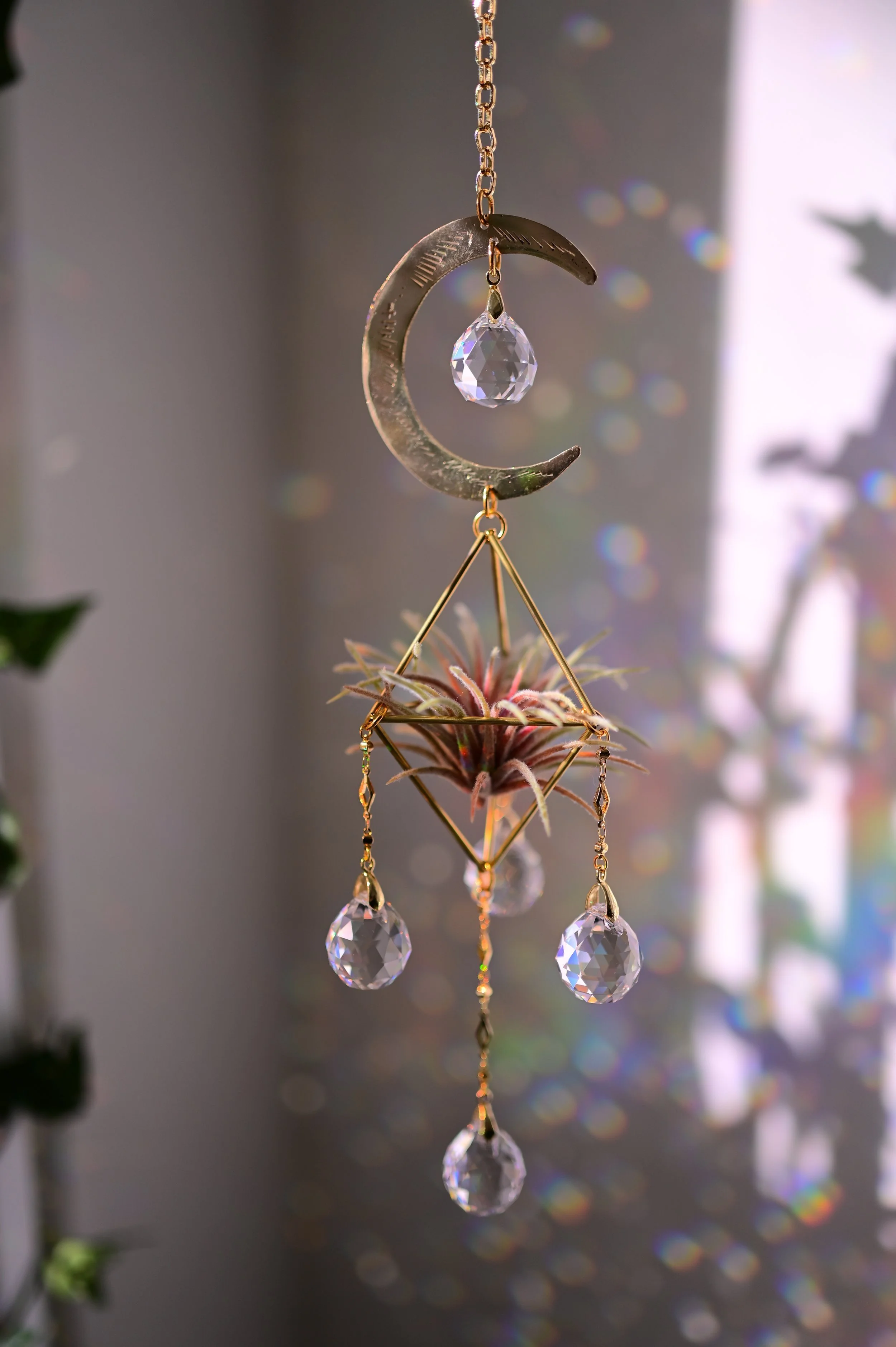 Small Moon Planter Sun Catcher Decor