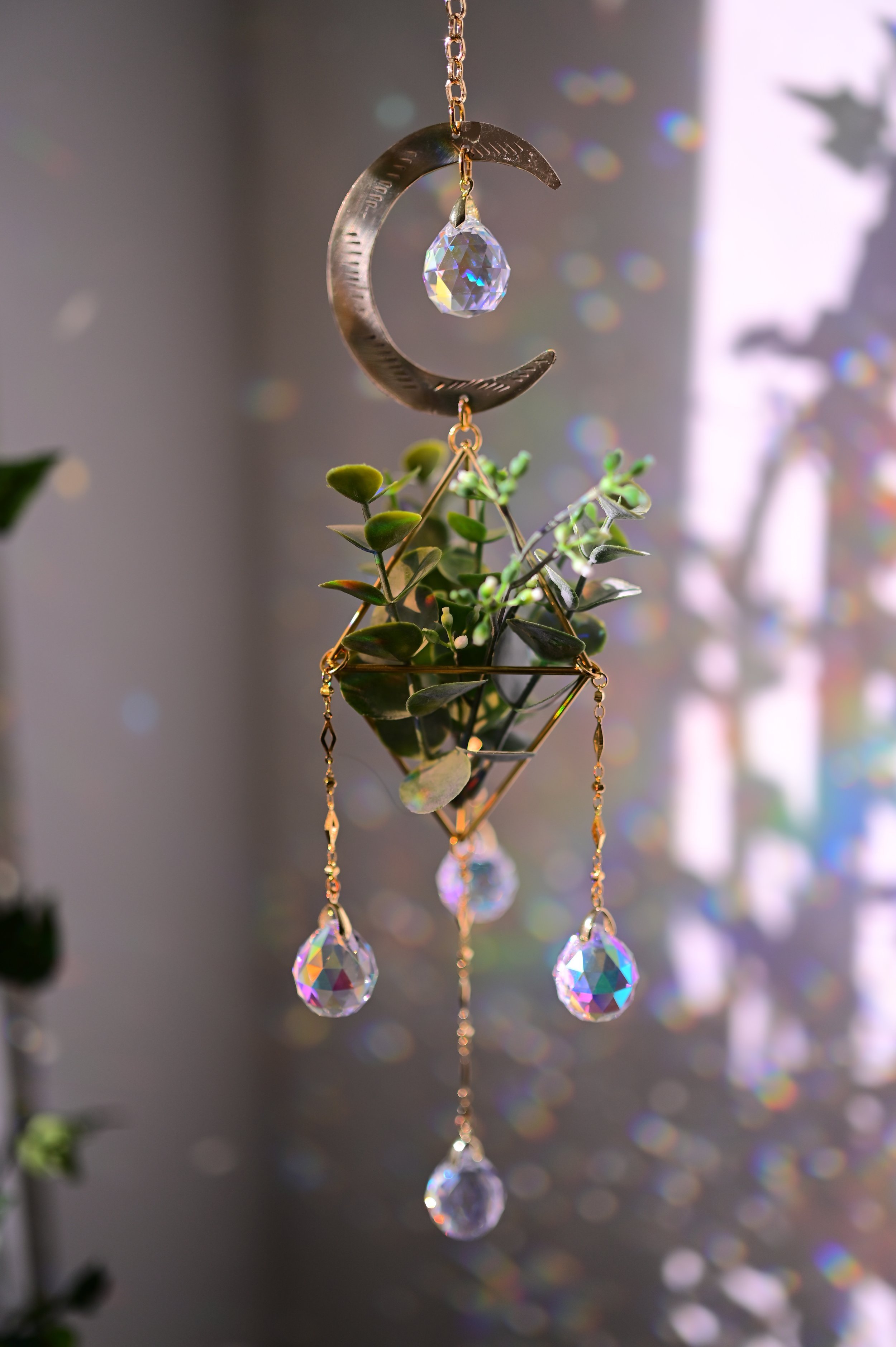 Medium Moon Planter Sun Catcher Decor