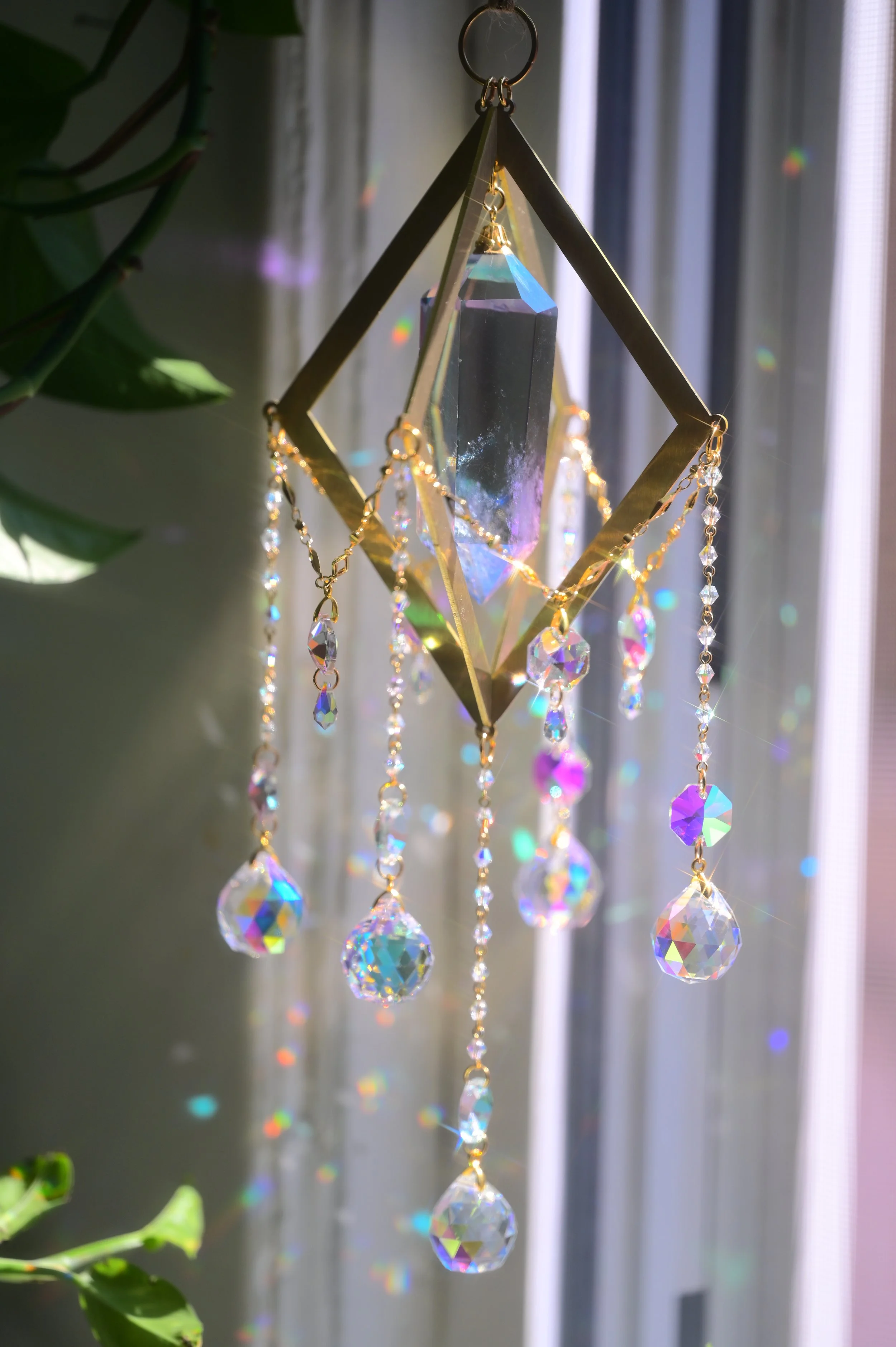 Nebula Crystal Suncatcher Decor