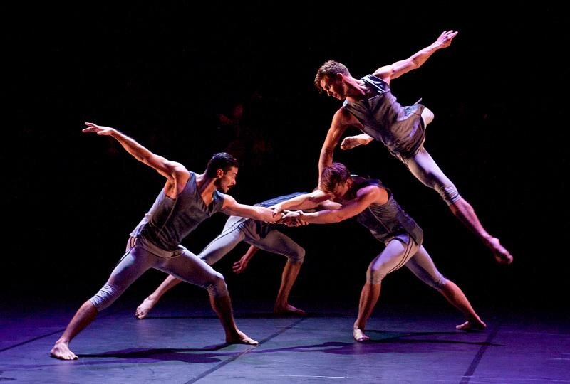 BalletBoyz theTalent in 'Mesmerics' by Christopher Wheeldon photo 2 by Elliott Franks.  Linbury Studio Theatre 16.9.14.jpg