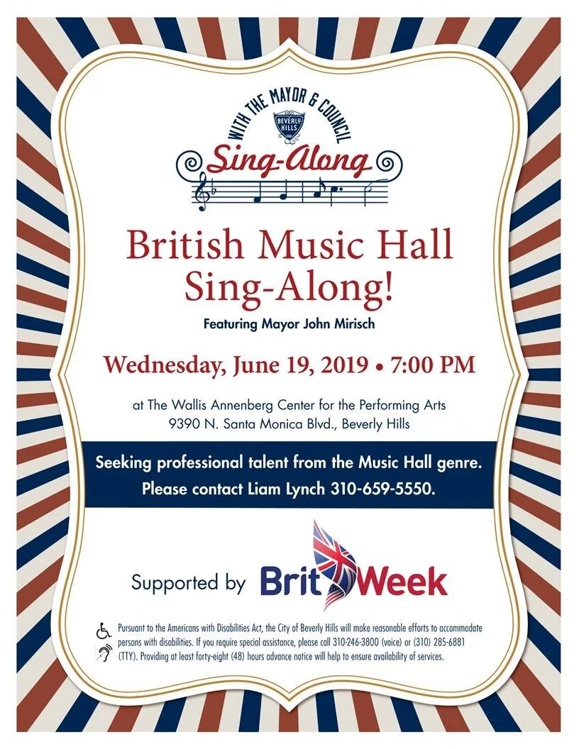 A British Sing-Along brings music to The Wallis's hall