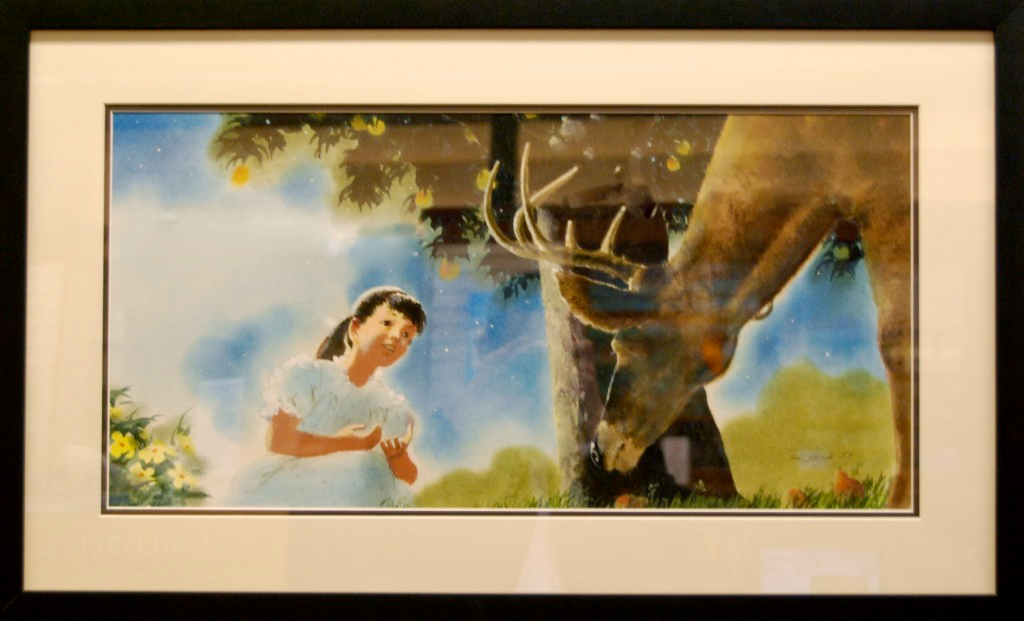 "Salt Hands" by Ted Rands, a Mercer Island children's book author and artist. This art work was purchased for the Mercer Island Library by the MIFOL.