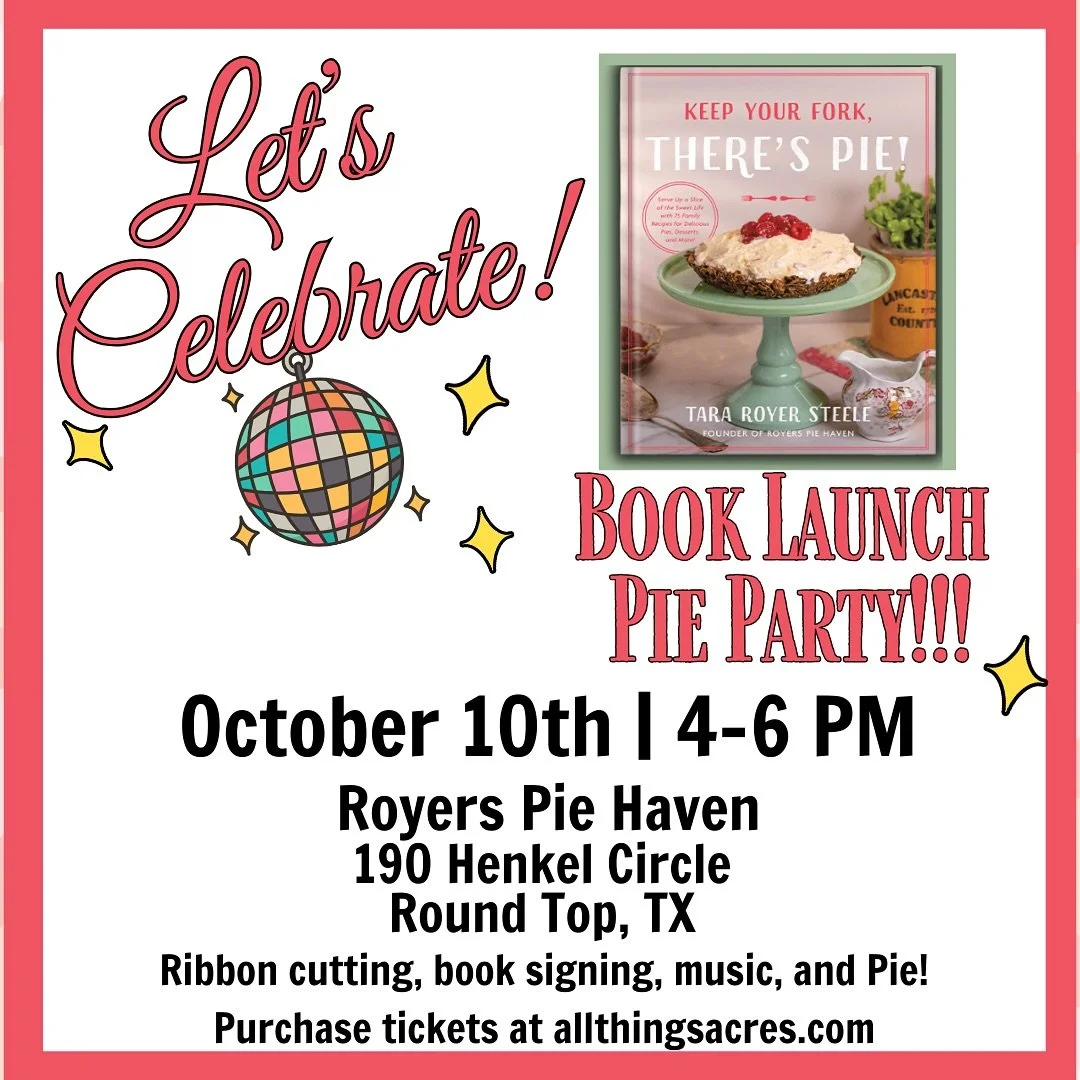 It's BOOK RELEASE WEEK!!!🎉🎉🎉 &amp; we are CELEBRATING, &ldquo;Keep Your Fork, There&rsquo;s Pie&rdquo;!!! 

Join me this Friday, October 10th
4pm-6pm
Royers Pie Haven

There will be a book 📖 signing, ribbon cutting, live music 🎤, pie, and lots o