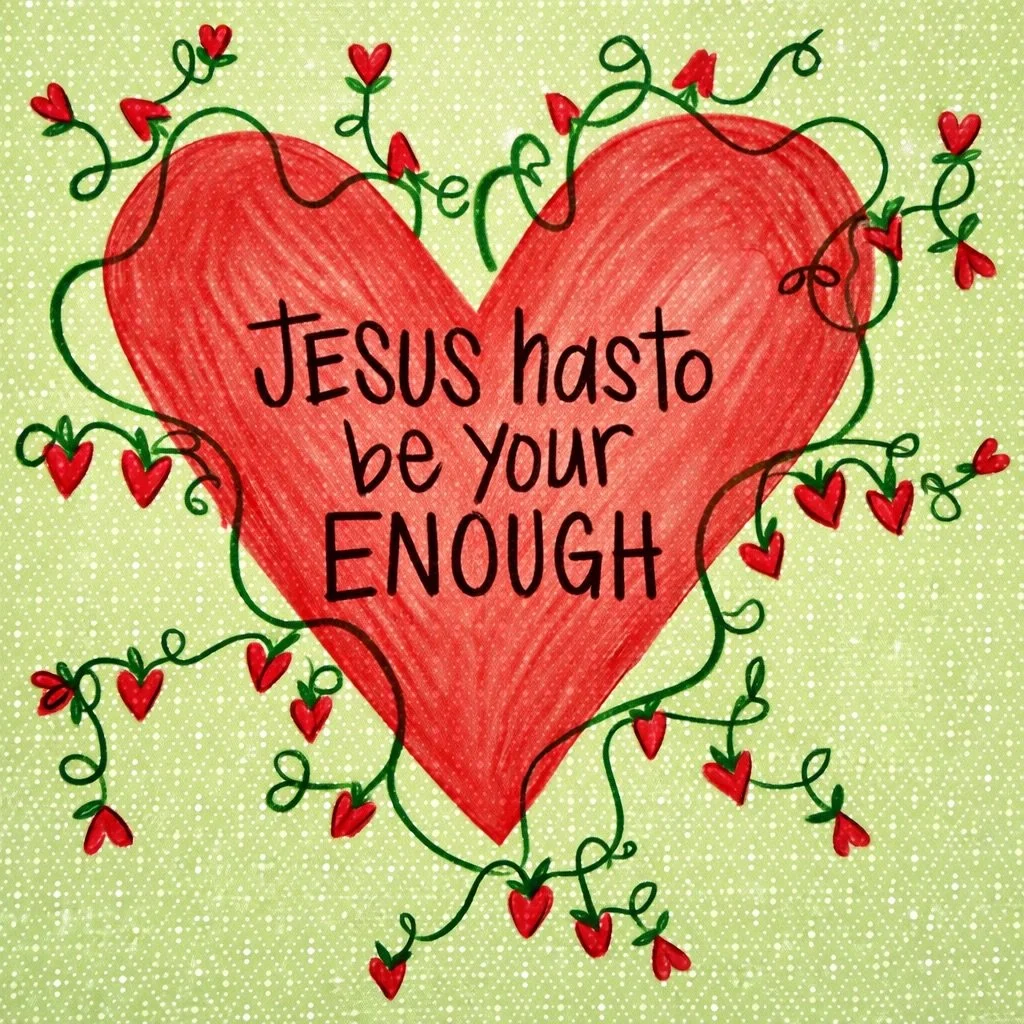 Jesus has to be your enough.

❤️ Enough when you&rsquo;re waiting for the doctor to walk into the room.
❤️ Enough when you don&rsquo;t have what it takes to pay that last bill.
❤️ Enough when you&rsquo;ve been betrayed.
❤️ Enough when you&rsquo;re si