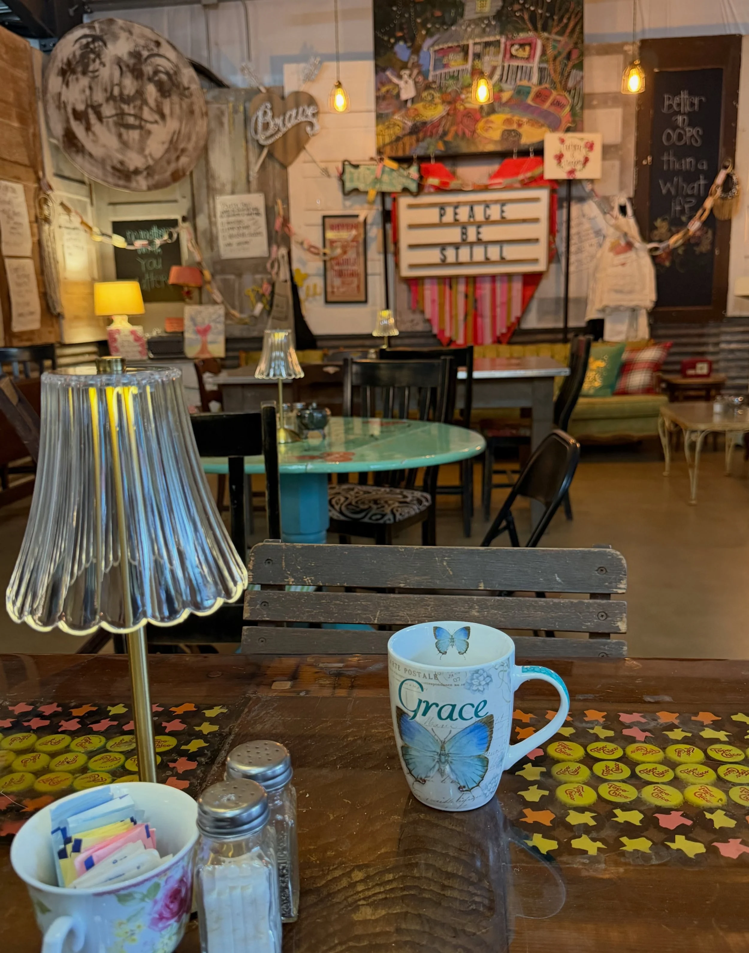 I got here early this morning to prepare brunch. Everyone has left, and I decided to sit for a bit before heading home. No dishes or laundry calling my name, nor the dogs barking. Just the quiet hum of a walk-in freezer. No books telling me, &ldquo;y